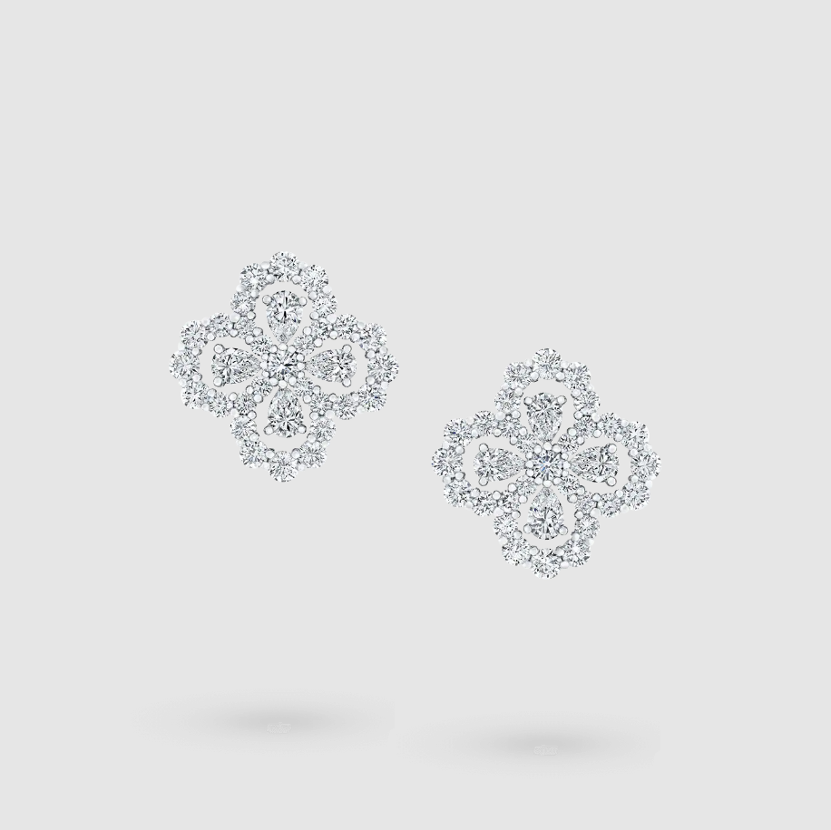 Diamond Loop Full Motif Diamond Earrings